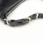 PRADA Triangle Logo Nylon Leather Shoulder Bag Hand Bag Black BR3121 Used - 图片 7