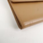PRADA Triangle Logo Saffiano Leather Trifold Wallet Brown Used - 图片 6