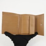 PRADA Triangle Logo Saffiano Leather Trifold Wallet Brown Used - 图片 17