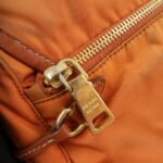 PRADA Logo Nylon Leather Shoulder Bag Crossbody Bag Orange BT0692 Used - 图片 17