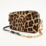 MIU MIU Unborn Calf Leather Shoulder Bag Beige Brown Used - 图片 3