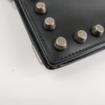 PRADA Leather Studs Chain Wallet Chain Bag Black Used - 图片 9