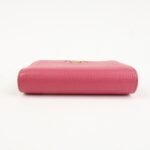 PRADA Logo Leather Bi-Fold Wallet Small Wallet Pink 1ML018 Used - 图片 5