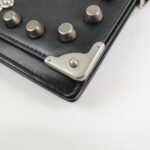 PRADA Leather Studs Chain Wallet Chain Bag Black Used - 图片 8