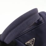 PRADA Triangle Logo Leather Nylon Hand Bag Purple B8495 - 图片 7