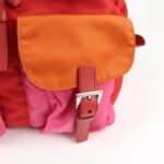PRADA Triangle Logo Nylon Leather Backpack Ruck Sack Pink B6677 Used - 图片 17