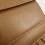 PRADA Triangle Logo Saffiano Leather Trifold Wallet Brown Used - 图片 20