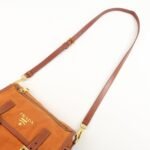 PRADA Logo Nylon Leather Shoulder Bag Crossbody Bag Orange BT0692 Used - 图片 6