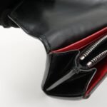 PRADA Leather Bi-Fold Long Wallet Black Silver Hardware 1MH037 Used - 图片 21