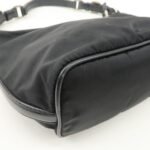 PRADA Triangle Logo Nylon Leather Shoulder Bag Hand Bag Black BR3121 Used - 图片 12