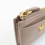 PRADA Logo Saffiano Leather Zippy Coin Case Pink Beige 1ML025 Used - 图片 11