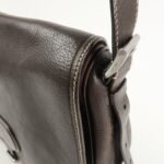 PRADA Logo Leather Shoulder Bag Crossbody Bag Brown - 图片 15