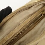 PRADA Triangle Logo VITELLOSHINE Leather 2Way Bag Beige BN1921 - 图片 22