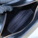 PRADA Logo Saffiano Leather Shoulder Bag Gold HDW Black - 图片 20