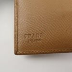 PRADA Triangle Logo Saffiano Leather Trifold Wallet Brown Used - 图片 23