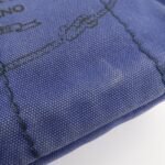 PRADA Logo Canapa Canvas 2Way Tote Bag Hand Bag Navy B2642B Used - 图片 17