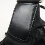 PRADA Triangle Logo Nylon Leather Shoulder bag Black - 图片 13