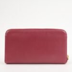 PRADA Logo Saffiano Leather Round Zippy Long Wallet Pink 1M0506 Used - 图片 2