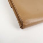 PRADA Triangle Logo Saffiano Leather Trifold Wallet Brown Used - 图片 8