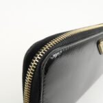PRADA Logo Saffiano Vernis Leather Round Zipper Long Wallet 1ML506 Used - 图片 11
