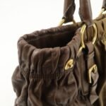 PRADA Nylon Leather 2WAY Bag Shoulder Bag Hand Bag Brown Khaki BN1793 - 图片 16