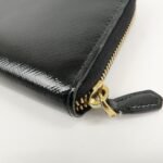 PRADA Logo Saffiano Vernis Leather Round Zipper Long Wallet 1ML506 Used - 图片 9
