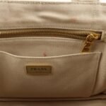 PRADA Logo Canapa Mini Canvas Tote Bag Hand Bag Beige 1BG439 Used - 图片 24