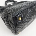 MIU MIU Leather 2Way Shoulder Bag Hand Bag Tote Bag Black - 图片 13