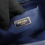 PRADA Logo Canapa Canvas 2Way Tote Bag Hand Bag Navy B2642B Used - 图片 23