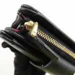 PRADA Saffiano Leather Bi-Fold Wallet Black Red Gold 1ML018 Used - 图片 13