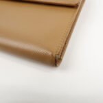 PRADA Triangle Logo Saffiano Leather Trifold Wallet Brown Used - 图片 7