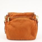 PRADA Logo Nylon Leather Shoulder Bag Crossbody Bag Orange BT0692 Used - 图片 2
