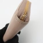 PRADA Logo Saffiano Leather Zippy Coin Case Pink Beige 1ML025 Used - 图片 15