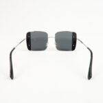 MIU MIU Metal Rhine Stone Sunglasses Black Silver 01E-580 46□19 - 图片 3