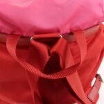 PRADA Triangle Logo Nylon Leather Backpack Ruck Sack Pink B6677 Used - 图片 10