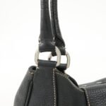 PRADA Logo Leather Shoulder Bag Hand Bag Black BR3593 Used - 图片 10