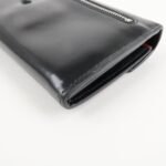 PRADA Leather Bi-Fold Long Wallet Black Silver Hardware 1MH037 Used - 图片 9
