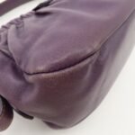 PRADA Ribbon Leather Shoulder Bag Hand Bag Purple Used - 图片 14
