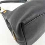 PRADA VITTELLO PHOENIX Triangle Logo Leather Shoulder Bag Black 1BC051 Used - 图片 12