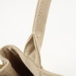 PRADA Logo Canapa Mini Canvas Tote Bag Hand Bag Beige 1BG439 Used - 图片 8
