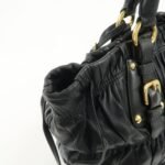 PRADA Leather 2WAY Bag Hand Bag Shoulder Bag Black BN1788 - 图片 15