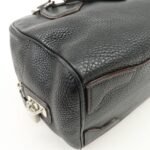 PRADA Logo Leather Hand Bag Mini Boston Bag Black BL0471 Used - 图片 11