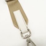 PRADA Triangle Logo Leather Nylon Shoulder Bag White Beige - 图片 8