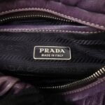 PRADA Ribbon Leather Shoulder Bag Hand Bag Purple Used - 图片 24