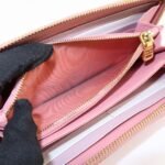 MIU MIU Leather Round Zippy Wallet Long Wallet Pink 5ML506 Used - 图片 19