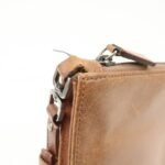 PRADA Triangle Logo Leather Shoulder Bag Hand Bag Brown Used - 图片 14