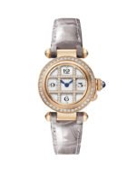 Pasha De Cartier, 30 Mm, Quartz, Rose Gold, Diamonds, 2 Interchangeable Leather Straps - 图片 2