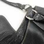 PRADA Logo Leather Shoulder Bag Hand Bag Black BR3593 Used - 图片 20