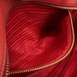 PRADA Triangle Logo Saffiano Leather Boston Bag Hand Bag Red BL0095 Used - 图片 22
