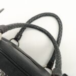 PRADA Logo Leather Hand Bag Mini Boston Bag Black BL0471 Used - 图片 7